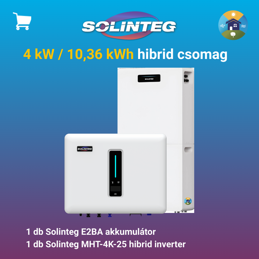 Solinteg 4 kW hibrid inverter + Solinteg E2BA 10,36 kWh akkumulátor